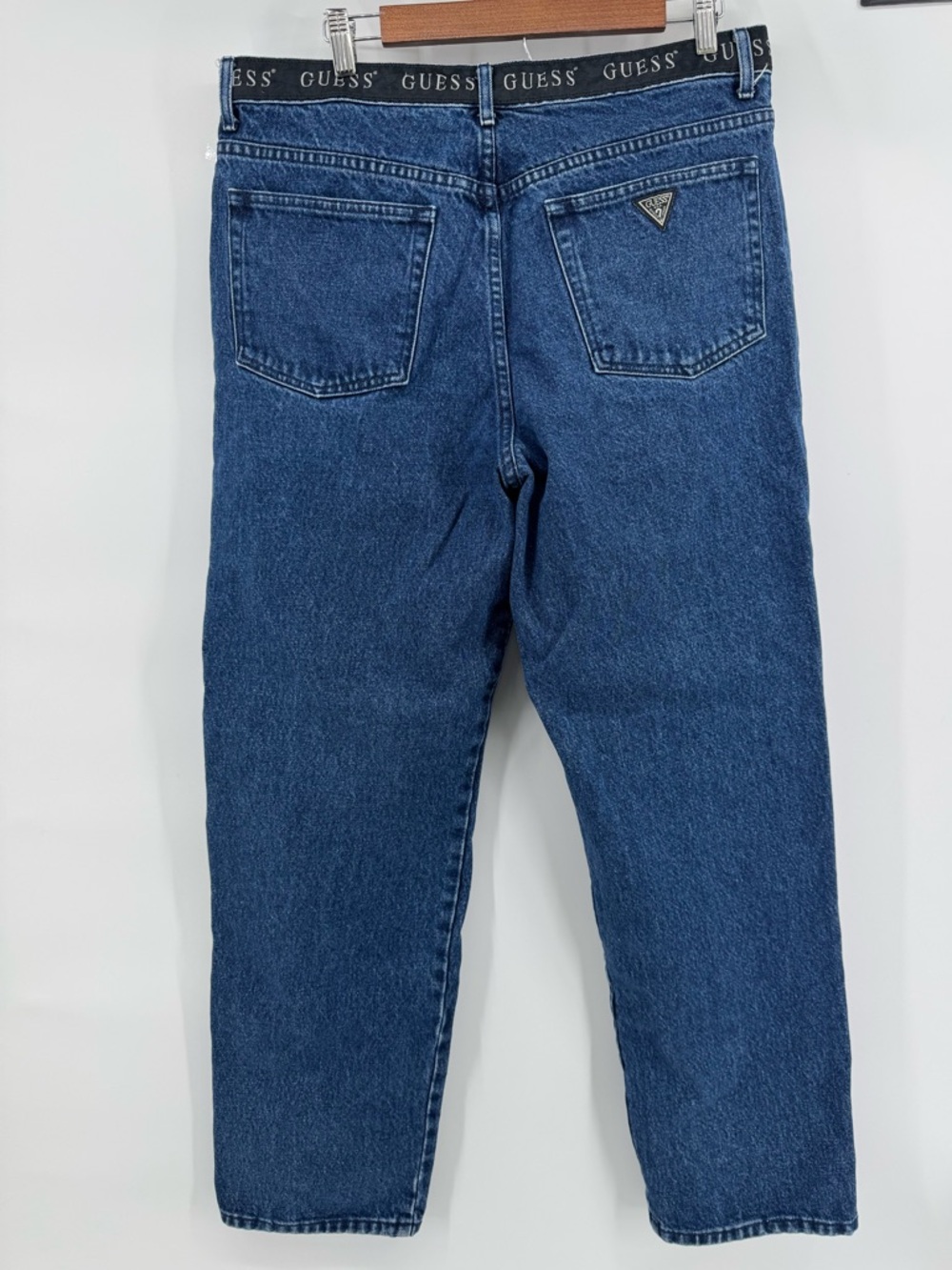 RARE VINTAGE GUESS Men’s Dark Blue Straight-Leg Jeans Size 36 L 32 TIMELESS
